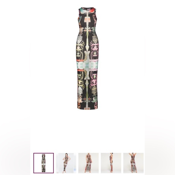 SKIMS Dresses & Skirts - SKIMS Summer Mesh High Neck Long Dress  Orchid Cabinet